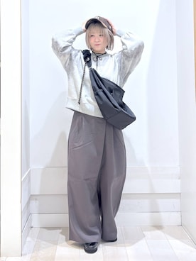 「アイテム（チョーカー、シルバー系）」を使った、amamikanoheyaさん（レディース・155cm）の秋コーディネート