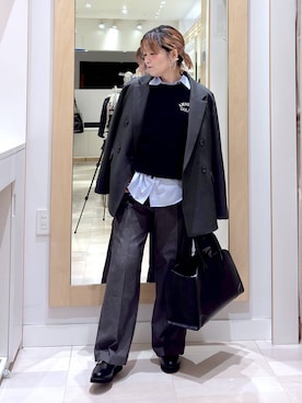 「アイテム（テーラードジャケット）」を使った、amamikanoheyaさん（レディース・155cm・40代）の秋コーディネート