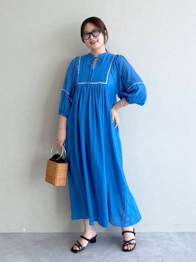 「Elura（エルーラ）のプレーンリブタンク/598154（タンクトップ、ホワイト系）」を使った、gw_maieiさん（レディース・160cm）の夏コーディネート
