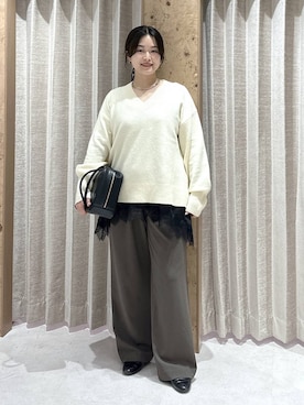 「アイテム（ボストンバッグ、ブラウン系）」を使った、gw_maieiさん（レディース・159cm）の冬コーディネート