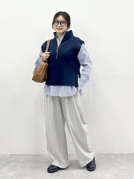 「アイテム（ベスト）」を使った、gw_maieiさん（レディース・159cm・30代）の冬コーディネート