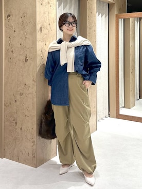 「アイテム（カーゴパンツ）」を使った、gw_maieiさん（レディース・159cm・30代）の秋コーディネート