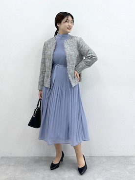 「アイテム（ノーカラージャケット）」を使った、gw_maieiさん（レディース・159cm・30代）の冬コーディネート