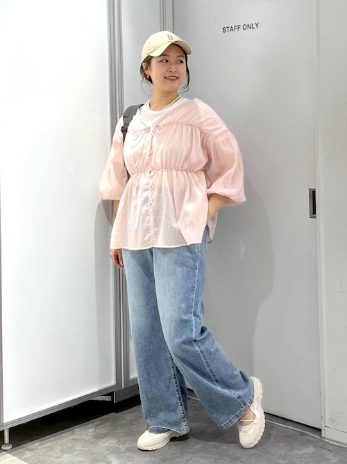 GLOBAL WORK 冷感デニムイージーパンツ【完売品】新品タグ付 GLOBAL WORK ジーンズ デニム デニムパンツ 冷感デニムイージー