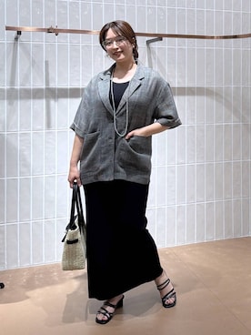 「Elura（エルーラ）のボールロングネックレス/611610（ネックレス、シルバー系）」を使った、gw_maieiさん（レディース・160cm）の夏コーディネート