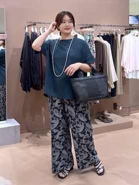 「Elura（エルーラ）のボールロングネックレス/611610（ネックレス、シルバー系）」を使った、gw_maieiさん（レディース・160cm）の夏コーディネート