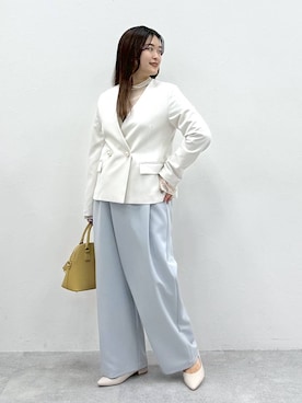 「アイテム（ノーカラージャケット）」を使った、gw_maieiさん（レディース・159cm）の秋コーディネート