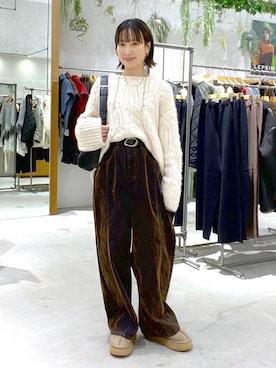 「アイテム（その他シューズ）」を使った、しおりさん（レディース・158cm・30代）の冬コーディネート