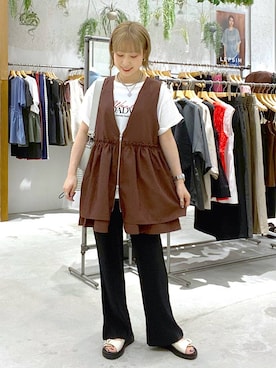 「LEPSIM（レプシィム）のアイテム」を使った、しおりさん（レディース・158cm）の夏コーディネート