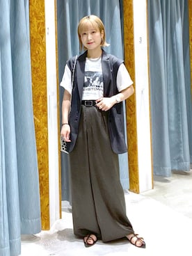 「アイテム（キーホルダー）」を使った、しおりさん（レディース・158cm・30代）の秋コーディネート