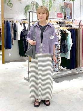 「アイテム（キーホルダー）」を使った、しおりさん（レディース・158cm・30代）の夏コーディネート