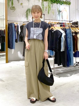 「アイテム（パンツ）」を使った、しおりさん（レディース・158cm・30代）の夏コーディネート