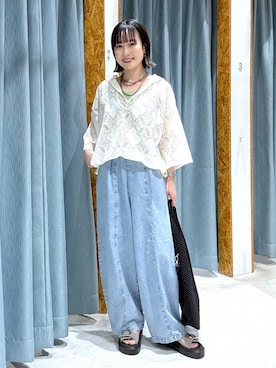 「アイテム（アクセサリー）」を使った、しおりさん（レディース・158cm）の春コーディネート