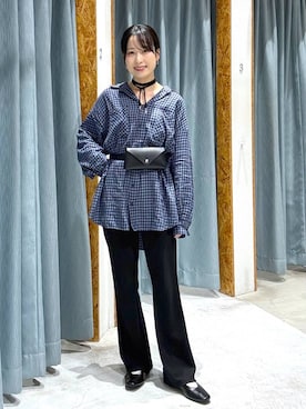 「LEPSIM（レプシィム）のアイテム（パンプス）」を使った、しおりさん（レディース・158cm）の秋コーディネート