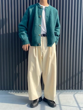 「EMMA  CLOTHES」｜「アイテム（チノパンツ）」を使った、SHIRYUさん（メンズ・176cm）の冬コーディネート