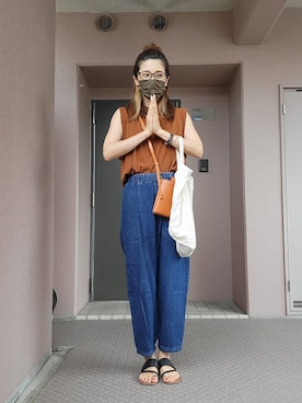 「sankyo shokai（サンキョウショウカイ）のアイテム」を使った、まある(👓)さん（レディース・164cm）の夏コーディネート