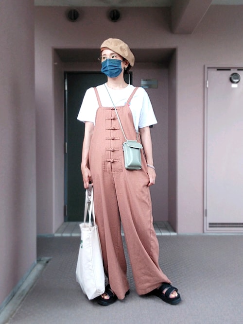 まある 歯笛の練習中 Rag Machineのサロペット オーバーオールを使ったコーディネート Wear