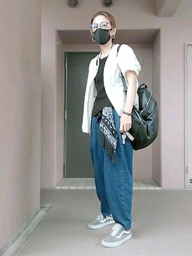 「DAISO（DAISO）のアイテム（その他）」を使った、まある(👓)さん（レディース・164cm）の夏コーディネート