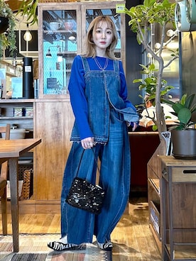 すなぎもさんの「デニムビスチェ　DENIM BUSTIER　[niko and ...JEANS 2024SS]」を使ったコーディネート