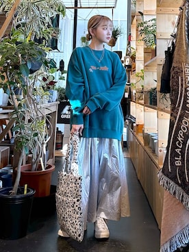 「tiny tiny（ティニーティニー）のアイテム（トートバッグ）」を使った、すなぎもさん（レディース・153cm）の冬コーディネート