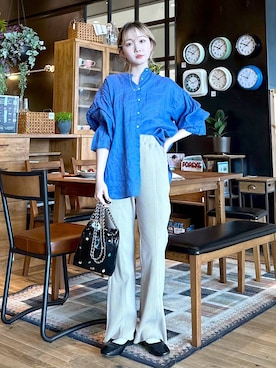 「tiny tiny（ティニーティニー）のアイテム（バッグ）」を使った、すなぎもさん（レディース・153cm）の春コーディネート