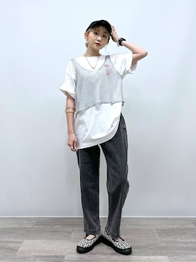 「アイテム（キャップ）」を使った、すなぎもさん（レディース・153cm・20代）の夏コーディネート