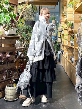 「tiny tiny（ティニーティニー）のアイテム（バッグ）」を使った、すなぎもさん（レディース・153cm）の冬コーディネート