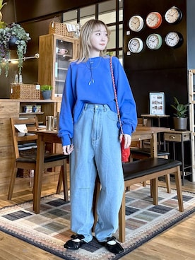 「アイテム（スウェット）」を使った、すなぎもさん（レディース・153cm・20代）の春コーディネート