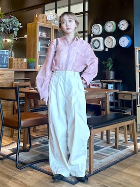 「tiny tiny（ティニーティニー）のアイテム（バッグ）」を使った、すなぎもさん（レディース・153cm）の春コーディネート
