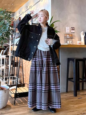 「tiny tiny（ティニーティニー）のアイテム（バッグ）」を使った、すなぎもさん（レディース・153cm）の夏コーディネート