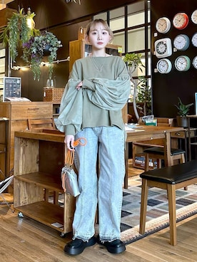 「niko and...（ニコアンド）のアイテム（その他シューズ）」を使った、すなぎもさん（レディース・153cm）の冬コーディネート