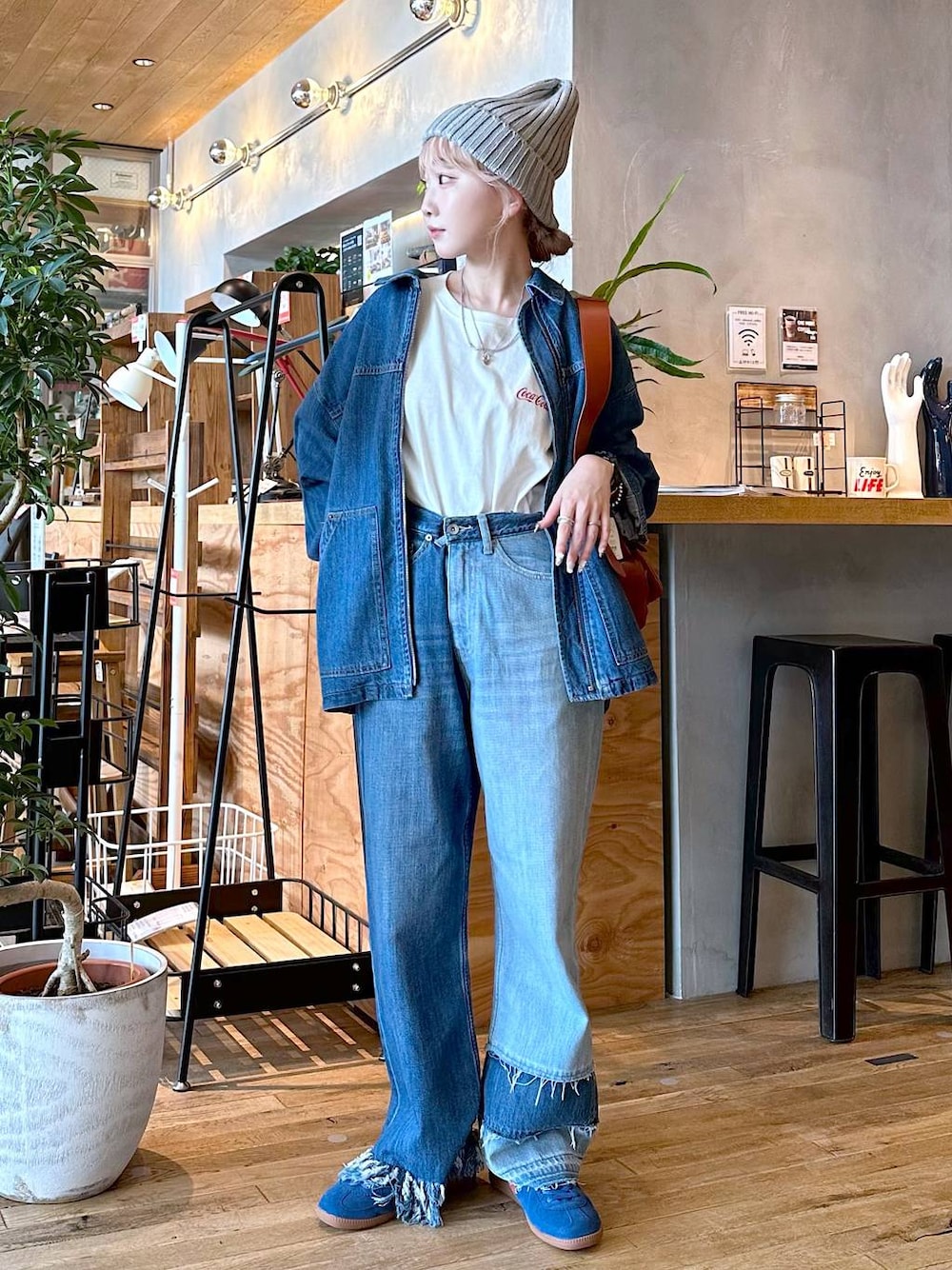 美品‪︎‬ ‪︎☺︎ [NKJ 2024AW]WORK DENIM BLOUSON niko and（ニコアンド）の「【NKJ 2024AW】WORK DENIM