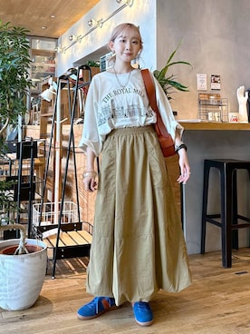 「tiny tiny（ティニーティニー）のアイテム（バッグ）」を使った、すなぎもさん（レディース・153cm）の夏コーディネート