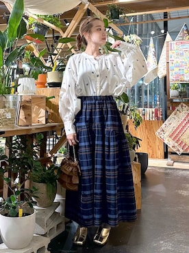 「tiny tiny（ティニーティニー）のアイテム（バッグ）」を使った、すなぎもさん（レディース・153cm）の夏コーディネート
