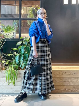 「niko and...（ニコアンド）のオリジナルビット付きローファー（ローファー）」を使った、すなぎもさん（レディース・153cm）の秋コーディネート