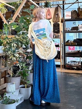「tiny tiny（ティニーティニー）のアイテム（バッグ）」を使った、すなぎもさん（レディース・153cm）の夏コーディネート