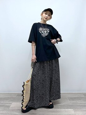 「アイテム（キャップ）」を使った、すなぎもさん（レディース・153cm・20代）の夏コーディネート