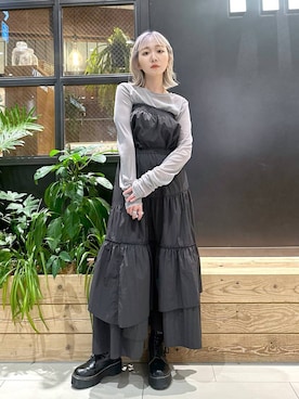 「niko and...（ニコアンド）のアイテム（スカート）」を使った、すなぎもさん（レディース・153cm）の秋コーディネート