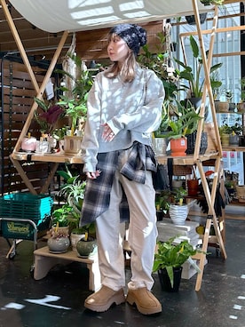 「アイテム（スウェット）」を使った、すなぎもさん（レディース・153cm・20代）の秋コーディネート