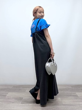 「tiny tiny（ティニーティニー）のアイテム（バッグ）」を使った、すなぎもさん（レディース・153cm）の夏コーディネート