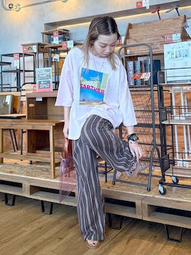 「アイテム（トートバッグ）」を使った、すなぎもさん（レディース・153cm・20代）の夏コーディネート