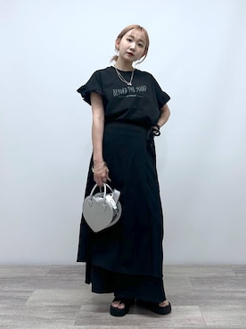 「tiny tiny（ティニーティニー）のアイテム（バッグ）」を使った、すなぎもさん（レディース・153cm）の春コーディネート