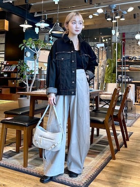 「tiny tiny（ティニーティニー）のアイテム（バッグ）」を使った、すなぎもさん（レディース・153cm）の秋コーディネート