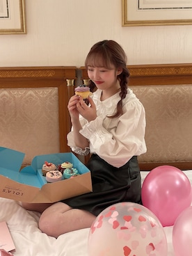 「白タイツ」｜𝕂𝕪𝕠𝕜𝕒💘さん（レディース・154cm・20代）の冬コーディネート