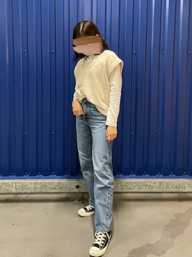 「H&M（エイチ・アンド・エム）のアイテム（ベスト）」を使った、takanaさん（レディース・156cm）の秋コーディネート