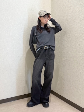 「FREE'S MART（フリーズマート）のアイテム（パンツ）」を使った、hazukiさん（レディース・163cm）の秋コーディネート