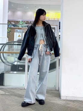 「FREE'S MART（フリーズマート）のアイテム（ブルゾン）」を使った、hazukiさん（レディース・163cm）の冬コーディネート