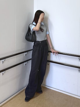 「アイテム（ニット/セーター）」を使った、hazukiさん（レディース・163cm）の夏コーディネート