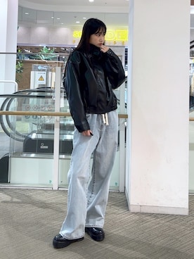 「FREE'S MART（フリーズマート）のアイテム（ブルゾン）」を使った、hazukiさん（レディース・163cm）の冬コーディネート