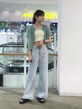 「FREE'S MART（フリーズマート）のアイテム」を使った、hazukiさん（レディース・163cm）の夏コーディネート
